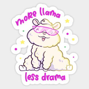 More llama less drama Sticker